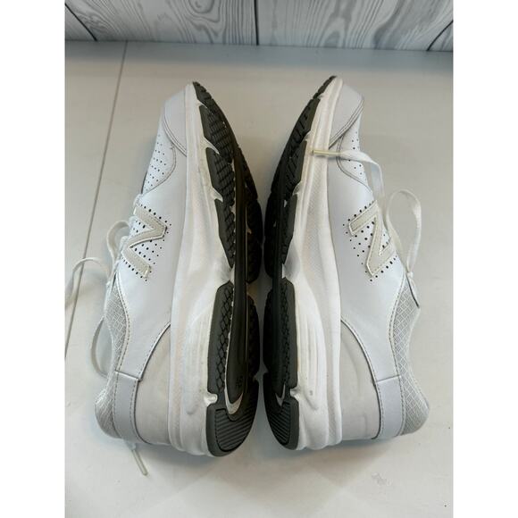New Balance 411 Walking Training Shoes All White Leather Men\'s 9.5